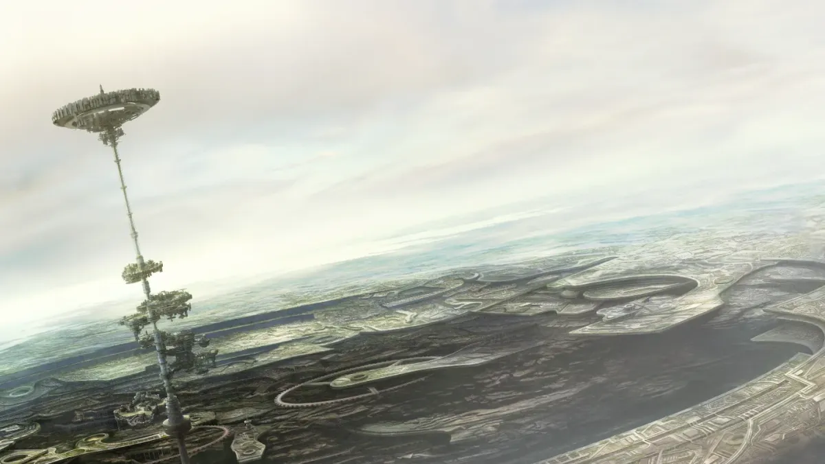 Vista panorámica de la ciudad de Basel, el escenario principal del videojuego Resonance of Fate.