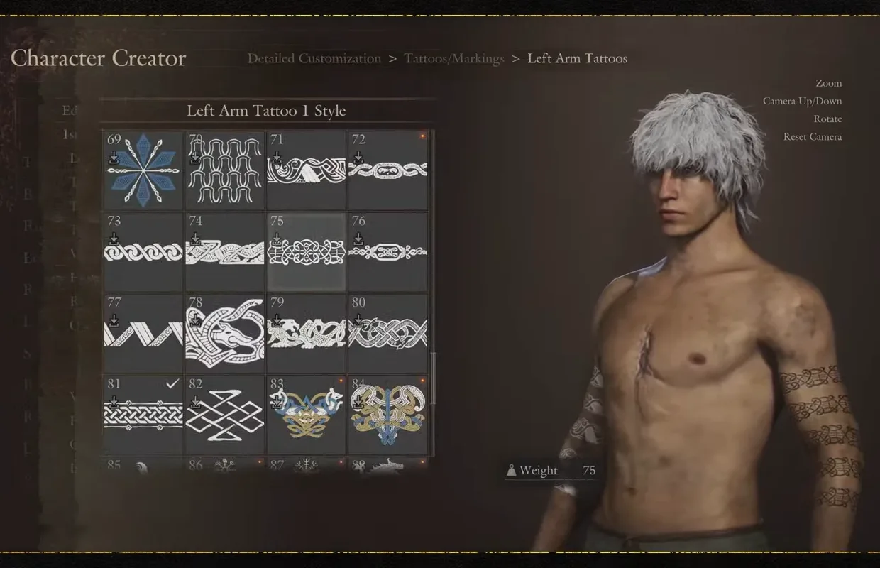 Interfaz de la aplicación de creación de personajes de Dragon's Dogma 2