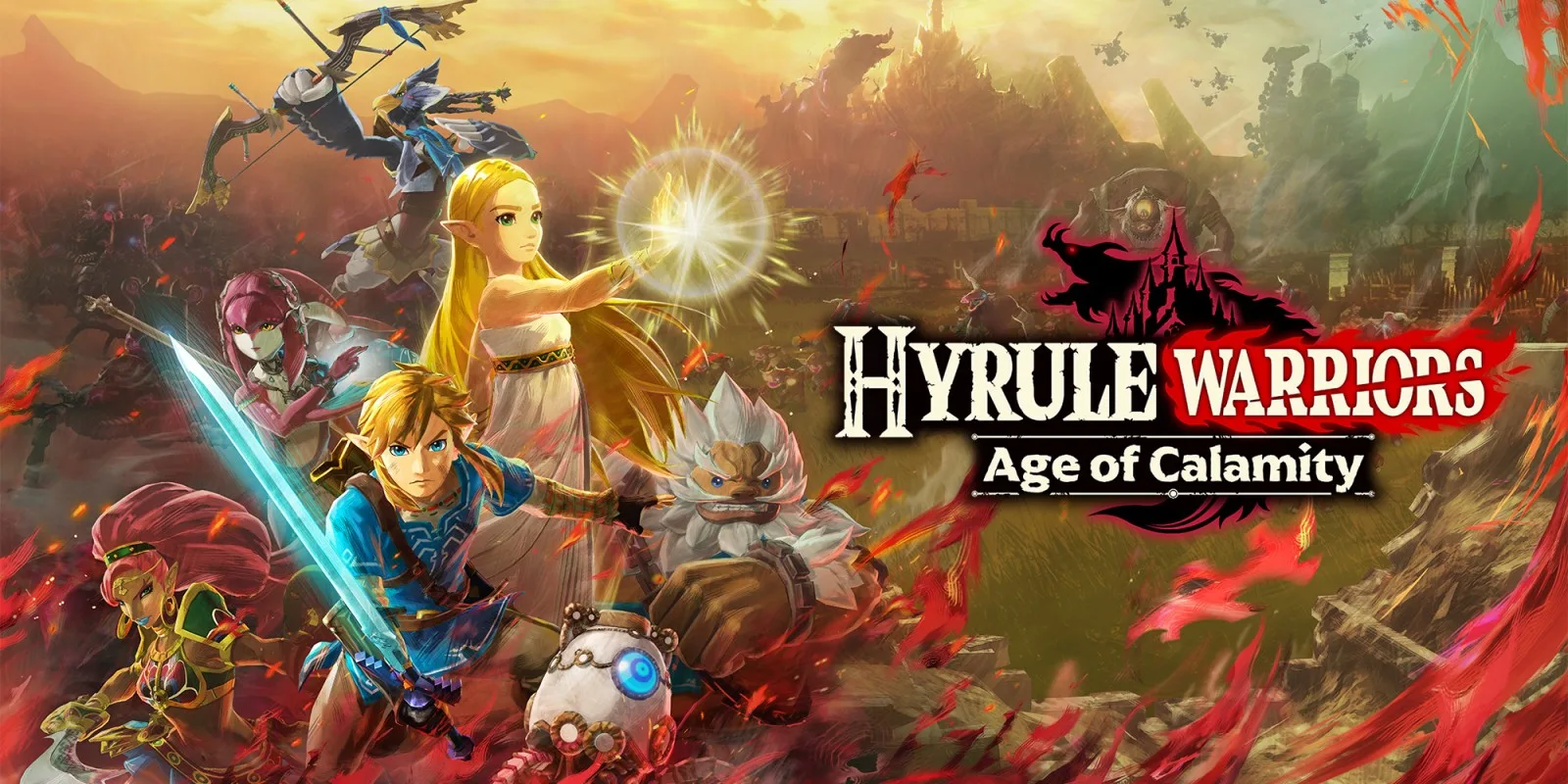 Logotipo y arte promocional de Hyrule Warriors: Age of Calamity