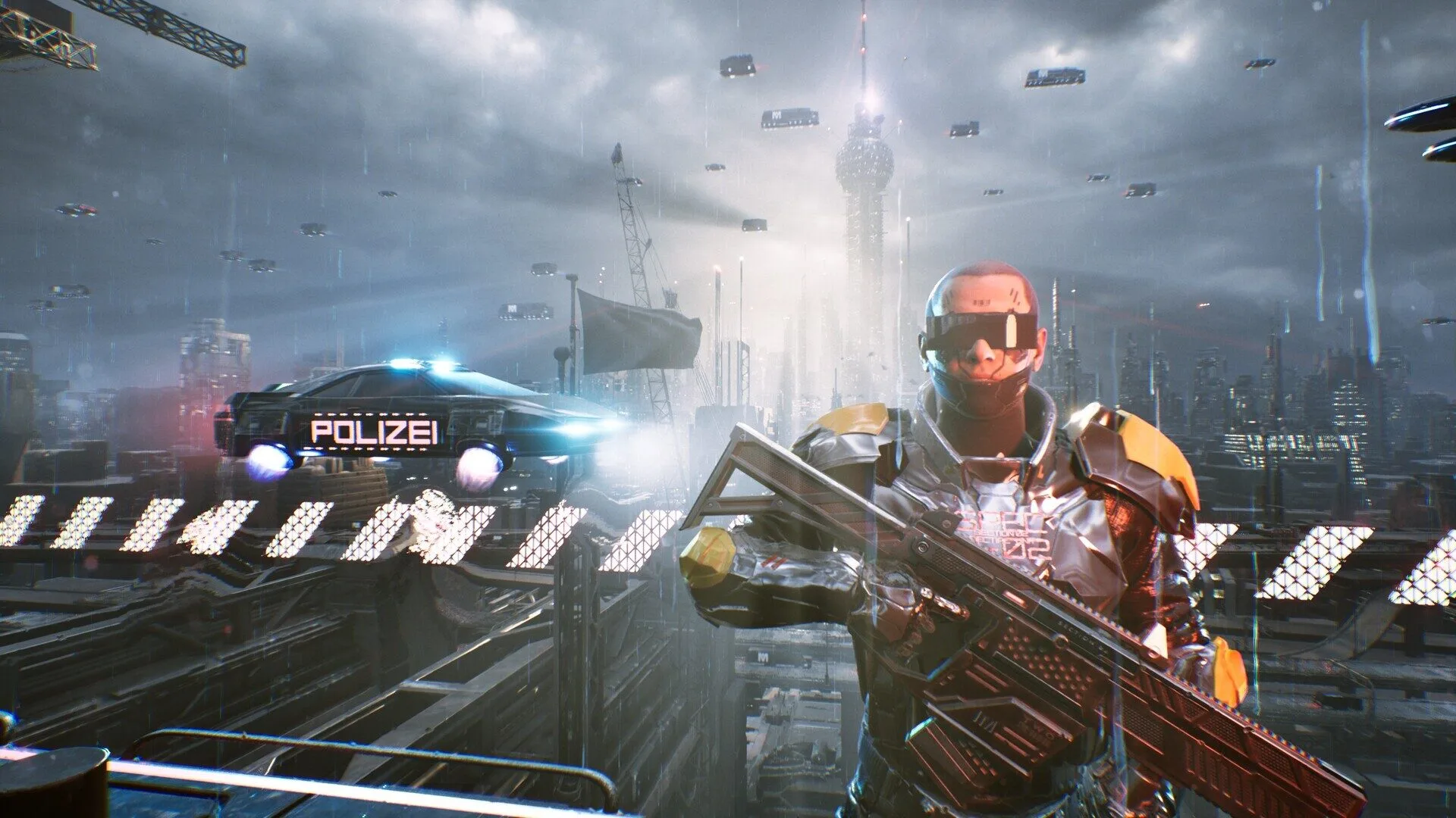 Escenario futurista de Neo Berlin 2087