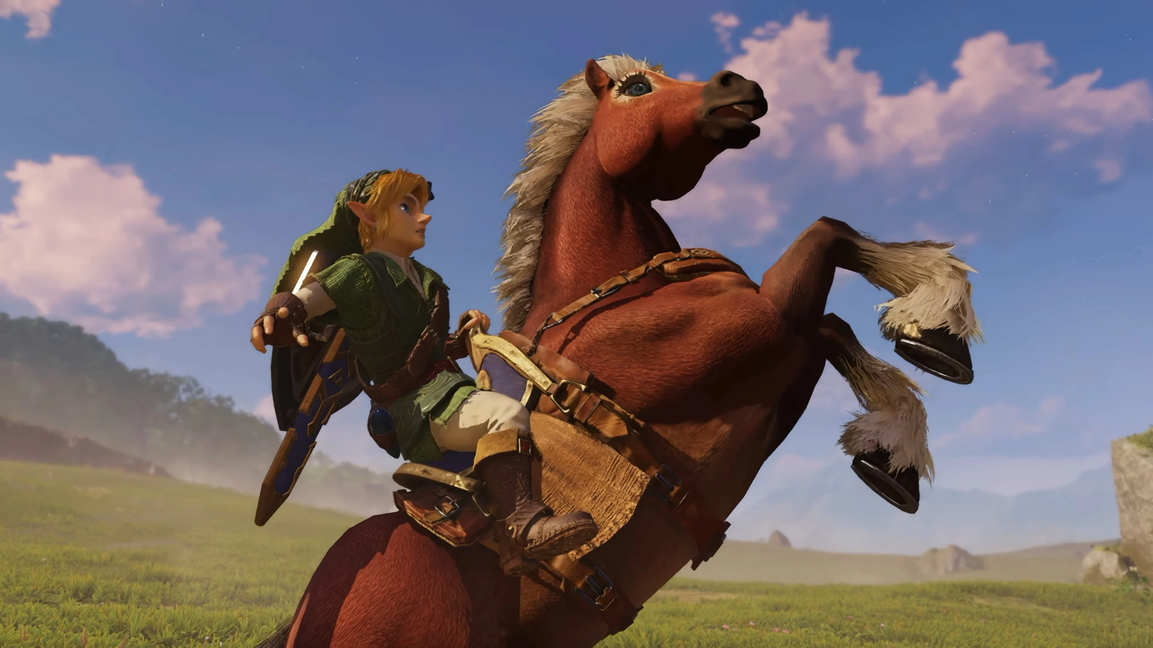Captura de pantalla del remake de Ocarina of Time