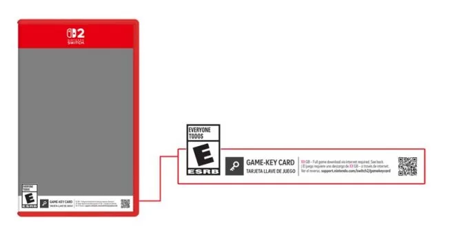 Lista de juegos de Nintendo Switch 2 con formato game-key card
