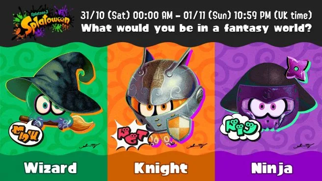 Detalle del evento Splatoween en Splatoon 3