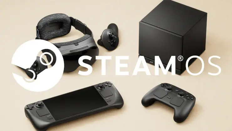 Logotipo de SteamOS en la interfaz de Steam Deck