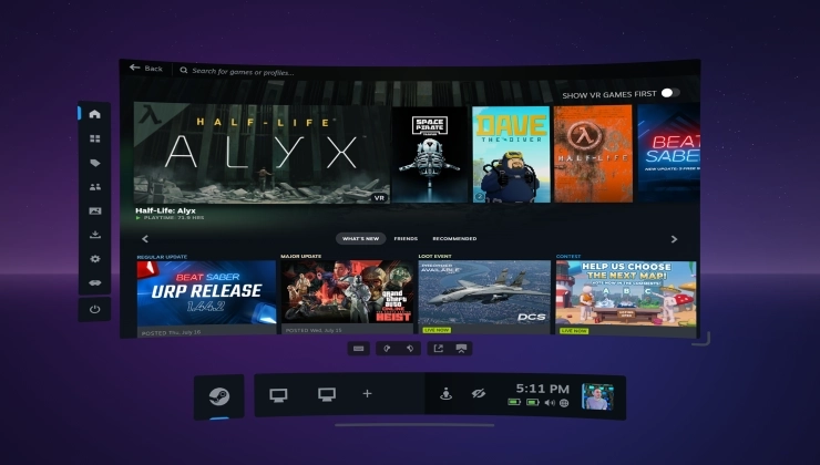 Logotipo o interfaz de SteamVR