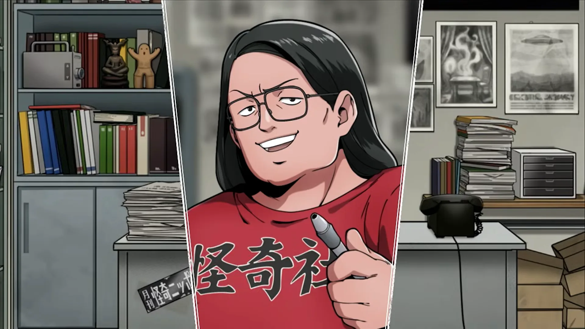Escena del nuevo juego de misterio de Yuji Horii