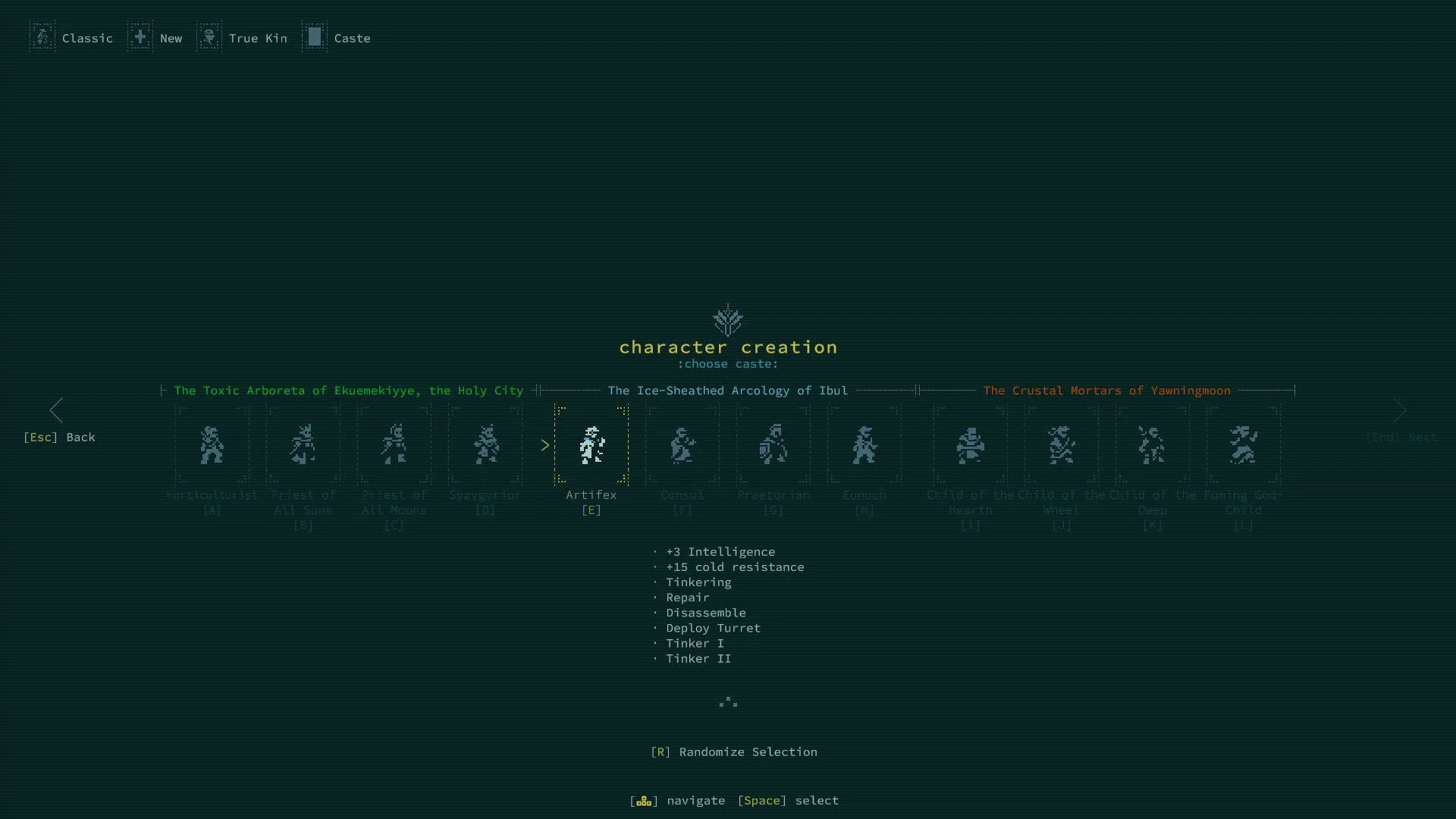 Captura de Caves of Qud