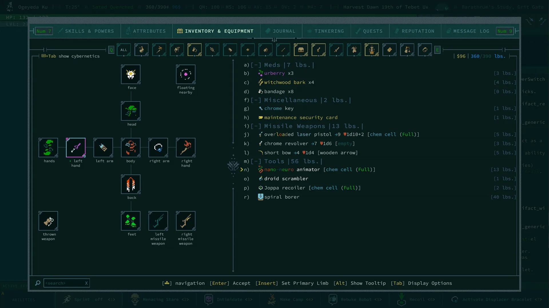 Captura de Caves of Qud