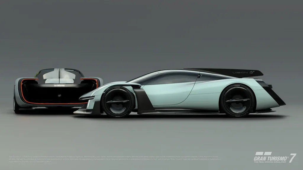 Render oficial del coche Xiaomi Vision Gran Turismo para el videojuego Gran Turismo 7.